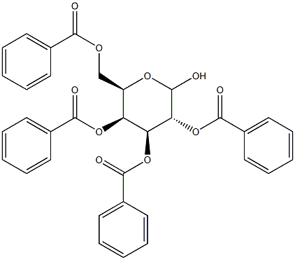 2,3,4,6-Tetra-O-benzoyl-D-galactopyranose Struktur