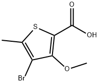 4-bromo-3-methoxy-5-methylthiophene-2-carboxylic acid Struktur