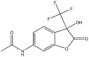 N-[3-hydroxy-2-oxo-3-(trifluoromethyl)-2,3-dihydro-1-benzofuran-6-yl]acetamide Struktur