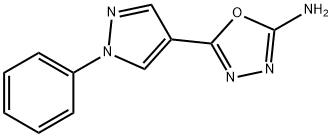 5-(1-phenyl-1H-pyrazol-4-yl)-1,3,4-oxadiazol-2-amine Struktur