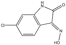 6-chloro-3-(hydroxyimino)-2,3-dihydro-1H-indol-2-one Struktur