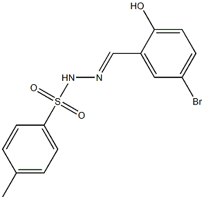 N'-[(1E)-(5-bromo-2-hydroxyphenyl)methylidene]-4-methylbenzene-1-sulfonohydrazide Struktur