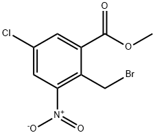 methyl 2-(bromomethyl)-5-chloro-3-nitrobenzoate Struktur