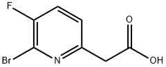 2-Pyridineacetic acid, 6-bromo-5-fluoro- Struktur