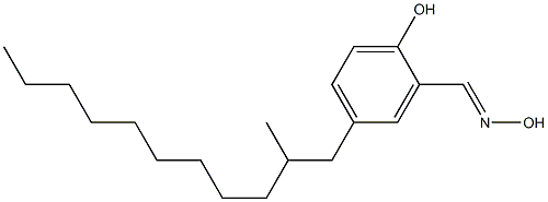 2-[(1Z)-(hydroxyimino)methyl]-4-(2-methylundecyl)phenol Struktur