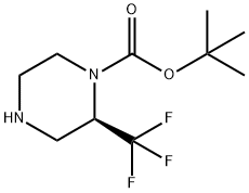 tert-butyl (R)-2-(trifluoromethyl)piperazine-1-carboxylate Struktur