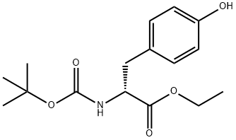 ethyl (2R)-3-(4-hydroxyphenyl)-2-[(2-methylpropan-2-yl)oxycarbonylamino]propanoate Struktur