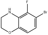 6-Bromo-5-fluoro-3,4-dihydro-2H-benzo[1,4]oxazine Struktur