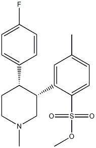 ((3R,4S)-4-(4-fluorophenyl)-1-methylpiperidin-3-yl)methyl 4-methylbenzenesulfonate Struktur