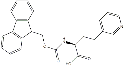 (2S)-2-({[(9H-fluoren-9-yl)methoxy]carbonyl}amino)-4-(pyridin-3-yl)butanoic acid Struktur