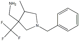 C-(1-Benzyl-4-methyl-3-trifluoromethyl-pyrrolidin-3-yl)-methylamine Struktur