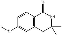 6-methoxy-3,3-dimethyl-3,4-dihydroisoquinolin-1(2H)-one Struktur