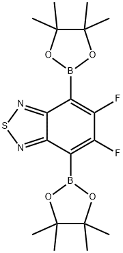 4,7-Bis(4,4,5,5-tetramethyl-1,3,2-dioxaborolan-2-yl)-5,6-difluoro-2,1,3-benzothiadiazole Struktur