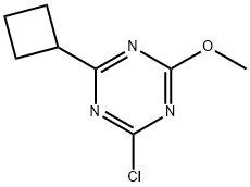 2-Chloro-4-cyclobutyl-6-methoxy-1,3,5-triazine Struktur