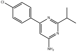 4-Amino-6-(4-chlorophenyl)-2-(iso-propyl)pyrimidine Struktur