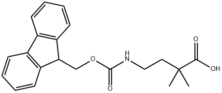 4-({[(9H-fluoren-9-yl)methoxy]carbonyl}amino)-2,2-dimethylbutanoic acid Struktur