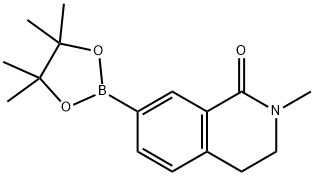 2-methyl-7-(4,4,5,5-tetramethyl-1,3,2-dioxaborolan-2-yl)-3,4-dihydroisoquinolin-1(2H)-one Struktur