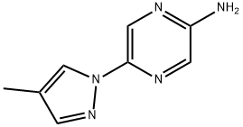 2-Amino-5-(4-methyl-1H-pyrazol-1-yl)pyrazine Struktur