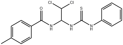 N-(1-((ANILINOCARBOTHIOYL)AMINO)-2,2-DICHLOROETHYL)-4-METHYLBENZAMIDE Struktur