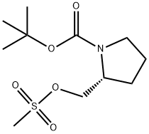 tert-butyl (2R)-2-[(methanesulfonyloxy)methyl]pyrrolidine-1-carboxylate Struktur