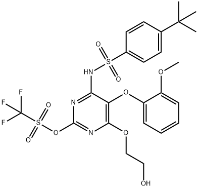 trifluoromethanesulfonic acid 4-(2-tert-butoxyethoxy)-6-(4-tert-butylbenzenesulfonylamino)-5-(2-methoxyphenoxy)pyrimidin-2-yl ester