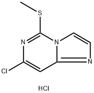 7-chloro-5-(methylsulfanyl)imidazo[1,2-c]pyrimidine hydrochloride Struktur