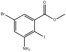 3-Amino-5-bromo-2-iodo-benzoic acid methyl ester Struktur