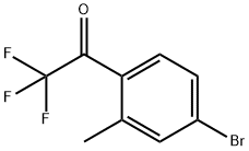 1-(4-bromo-2-methylphenyl)-2,2,2-trifluoroethanone Struktur