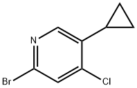 2-Bromo-4-chloro-5-cyclopropylpyridine Struktur