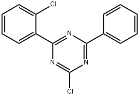 2-Chloro-4-(2-chlorophenyl)-6-phenyl-1,3,5-triazine Struktur