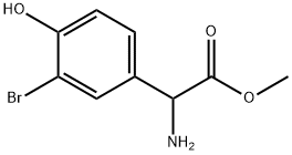 METHYL 2-AMINO-2-(3-BROMO-4-HYDROXYPHENYL)ACETATE Structure