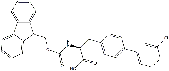 N-Fmoc-4-(3-chlorophenyl)-L-phenylalanine Struktur