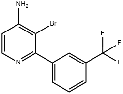 3-BROMO-2-[3-(TRIFLUOROMETHYL)PHENYL]PYRIDIN-4-AMINE Struktur