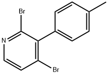 2,4-Dibromo-3-(4-tolyl)pyridine Struktur