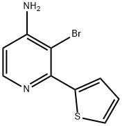 3-BROMO-2-(THIOPHEN-2-YL)PYRIDIN-4-AMINE Struktur