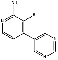 2-Amino-3-bromo-4-(5-pyrimidyl)pyridine Struktur