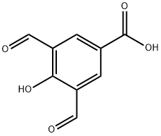 Benzoic acid, 3,5-diformyl-4-hydroxy- Struktur