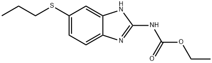 ethyl N-(6-propylsulfanyl-1H-benzimidazol-2-yl)carbamate Struktur