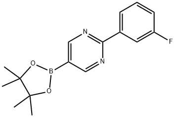 2-(3-fluorophenyl)-5-(4,4,5,5-tetramethyl-1,3,2-dioxaborolan-2-yl)pyrimidine Struktur