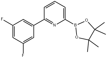 2-(3,5-difluorophenyl)-6-(4,4,5,5-tetramethyl-1,3,2-dioxaborolan-2-yl)pyridine Struktur