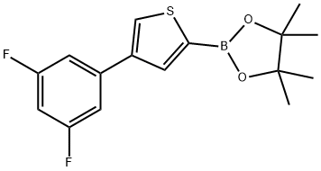 4-(3,5-Difluorophenyl)thiophene-2-boronic acid pinacol ester Struktur