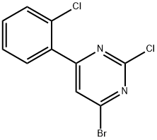 2-Chloro-4-bromo-6-(2-chlorophenyl)pyrimidine Struktur