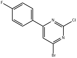 2-Chloro-4-bromo-6-(4-fluorophenyl)pyrimidine Struktur