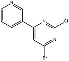 2-Chloro-4-bromo-6-(3-pyridyl)pyrimidine Struktur