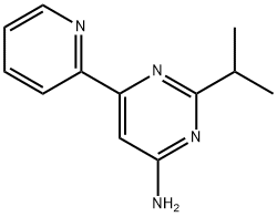 4-Amino-2-(iso-propyl)-6-(pyridin-2-yl)-pyrimidine Struktur