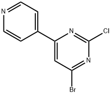 2-Chloro-4-bromo-6-(4-pyridyl)pyrimidine Struktur