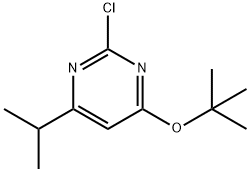 2-Chloro-4-(tert-butoxy)-6-(iso-propyl)pyrimidine Struktur