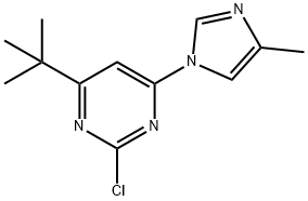 2-chloro-4-(1H-4-methylimidazol-1-yl)-6-(tert-butyl)pyrimidine Struktur