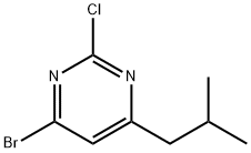 2-Chloro-4-bromo-6-(iso-butyl)pyrimidine Struktur