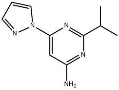 4-Amino-2-(iso-propyl)-6-(1H-pyrozol-1-yl)pyrimidine Struktur